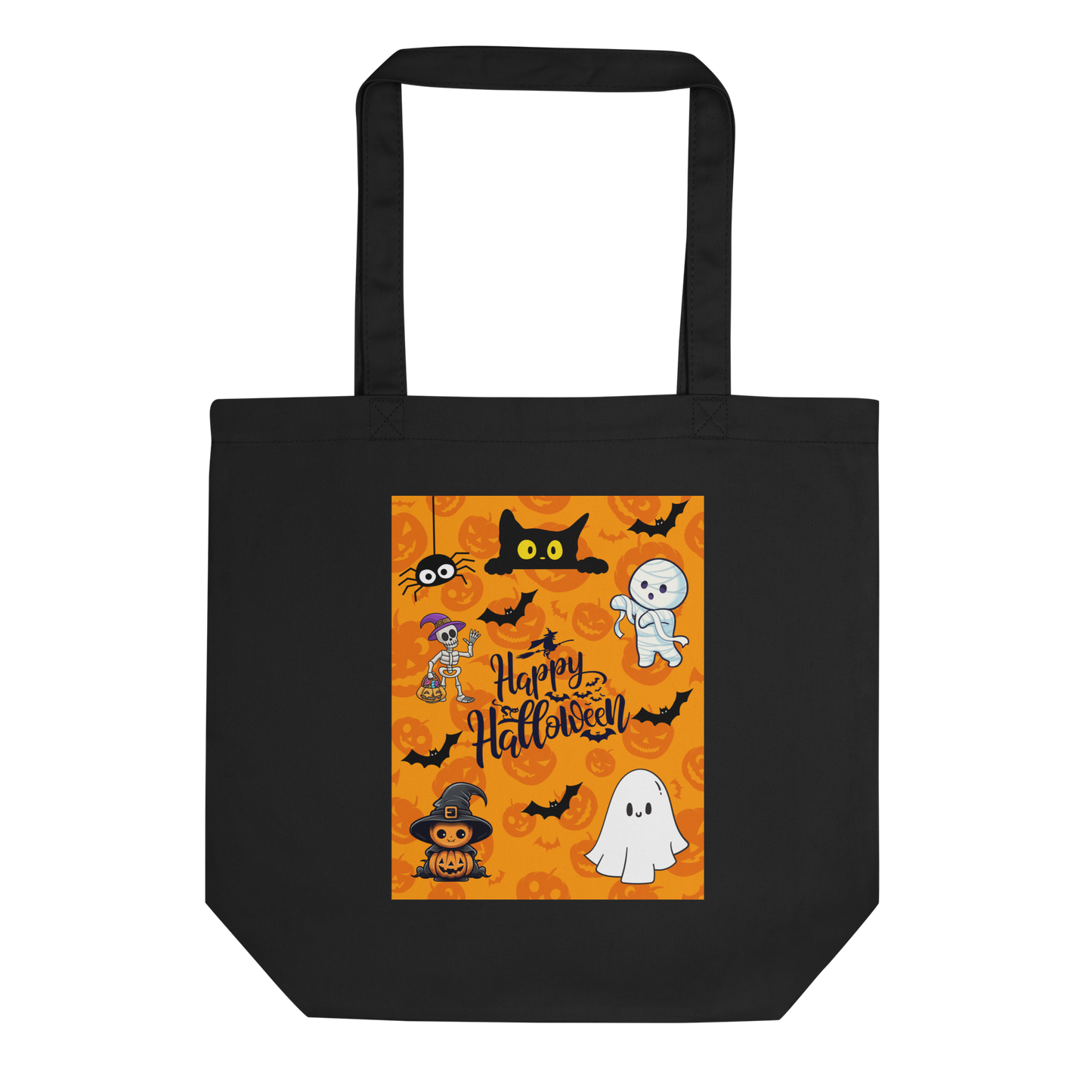 Halloween Eco Tote Bag, Trick-or-treat bag, Halloween night, fun tote bag, gift for kids, spooky tote bag, candy bag