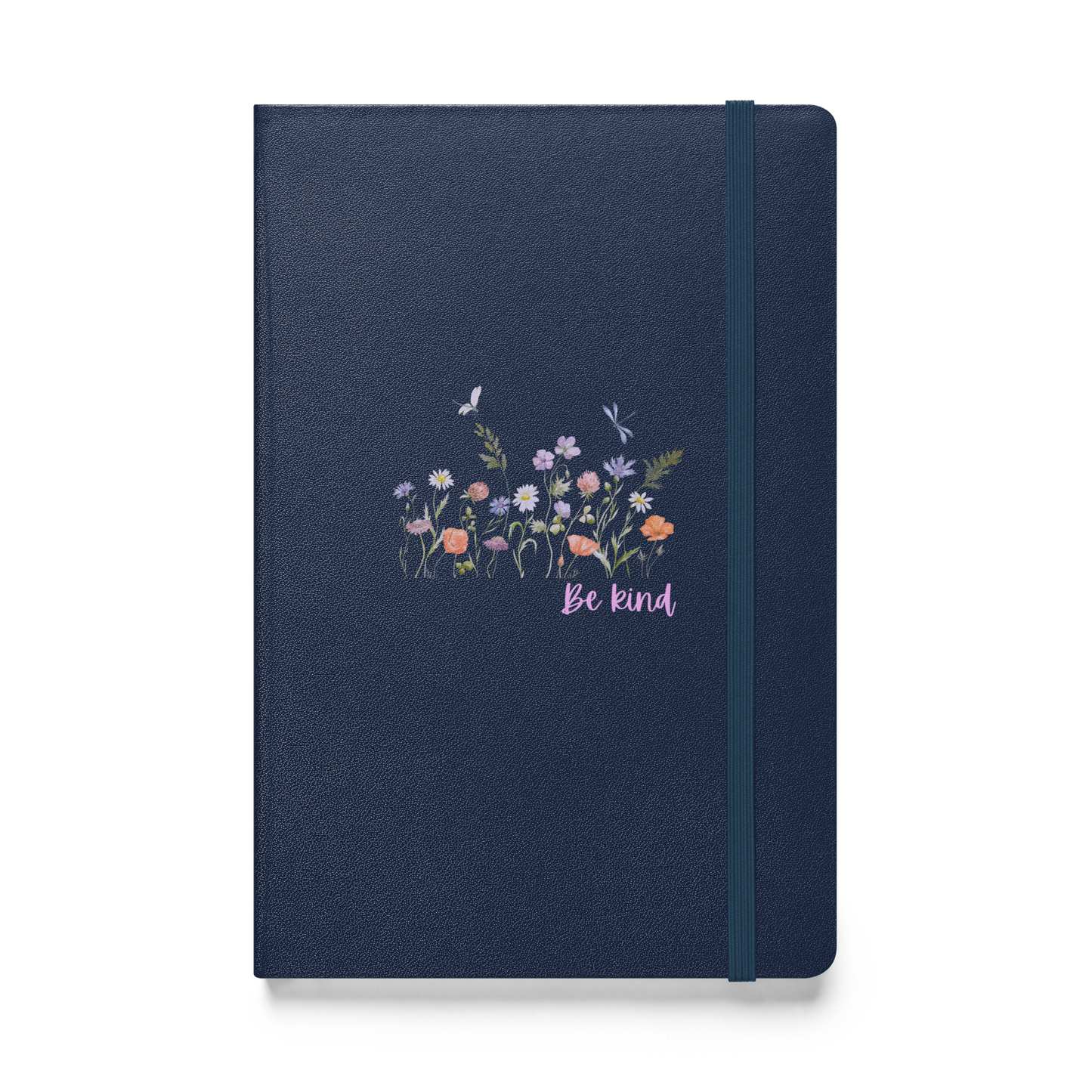 Be Kind Hardcover bound notebook with wildflowers, be kind journal, wildflower journal, memories, thoughts, reflections, diary