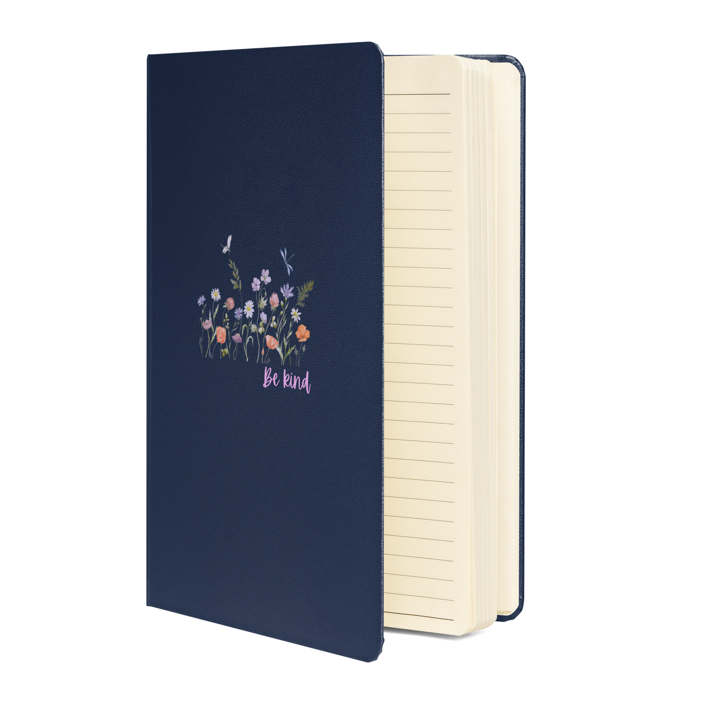 Be Kind Hardcover bound notebook with wildflowers, be kind journal, wildflower journal, memories, thoughts, reflections, diary