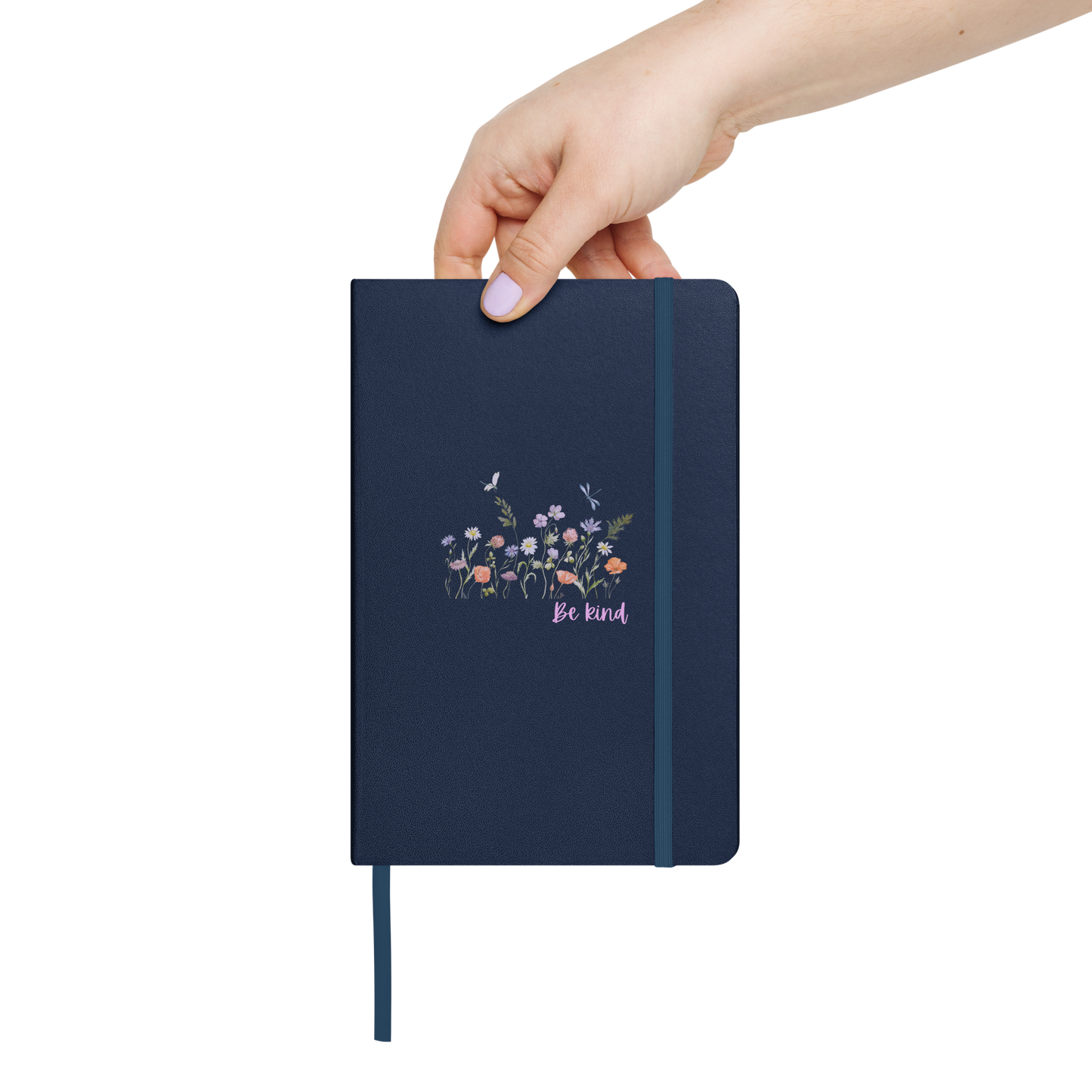 Be Kind Hardcover bound notebook with wildflowers, be kind journal, wildflower journal, memories, thoughts, reflections, diary