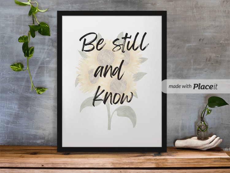 Be Still and Know print, religious, Christian art, unframed 8” x 10”, religious gifts, scripture art, Christian gifts, Jesus Christ print