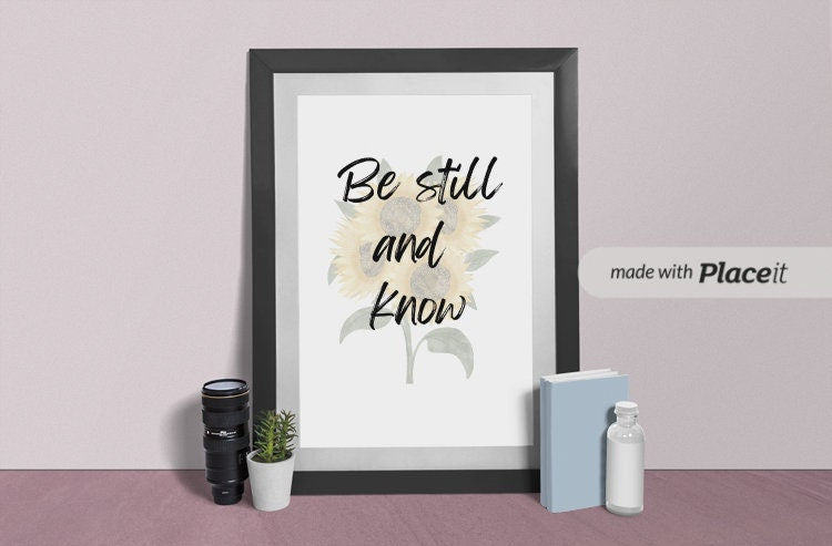 Be Still and Know print, religious, Christian art, unframed 8” x 10”, religious gifts, scripture art, Christian gifts, Jesus Christ print