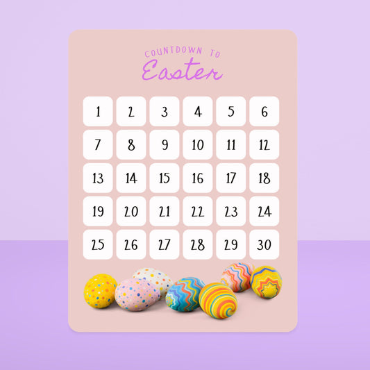 Countdown to Easter, countdown calendar, Happy Easter, Easter calendar, kids countdown calendar, print, countdown game, Easter game, Easter