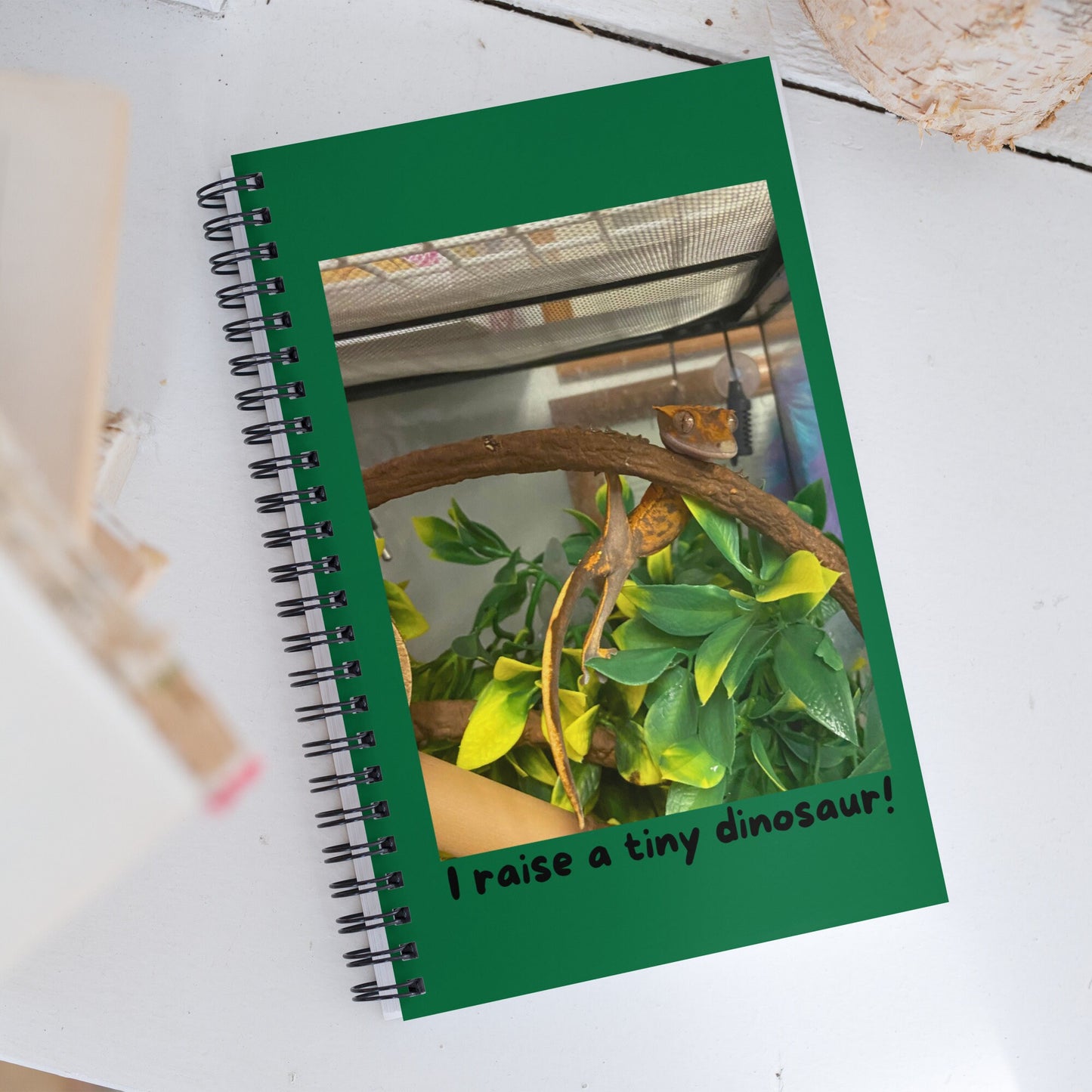 Spiral notebook, crested gecko lover, crested gecko notebook, crestie mom, crestie dad, crestie bestie, tiny dinosaur, gecko lover