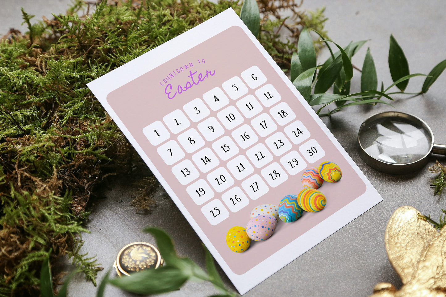 Countdown to Easter, countdown calendar, Happy Easter, Easter calendar, kids countdown calendar, print, countdown game, Easter game, Easter