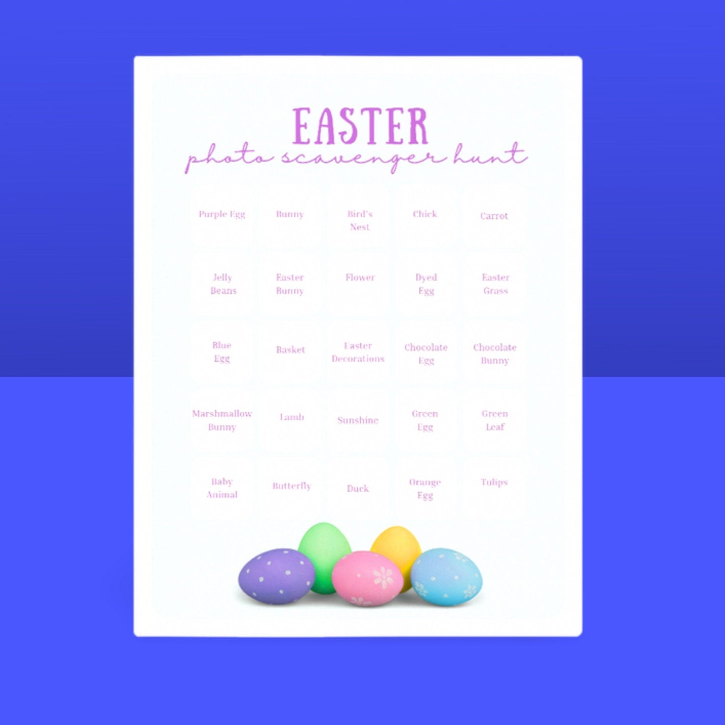 Easter scavenger hunt, Happy Easter, Easter activity, Easter fun for kids, Easter activities for kids, Easter family fun, Easter game