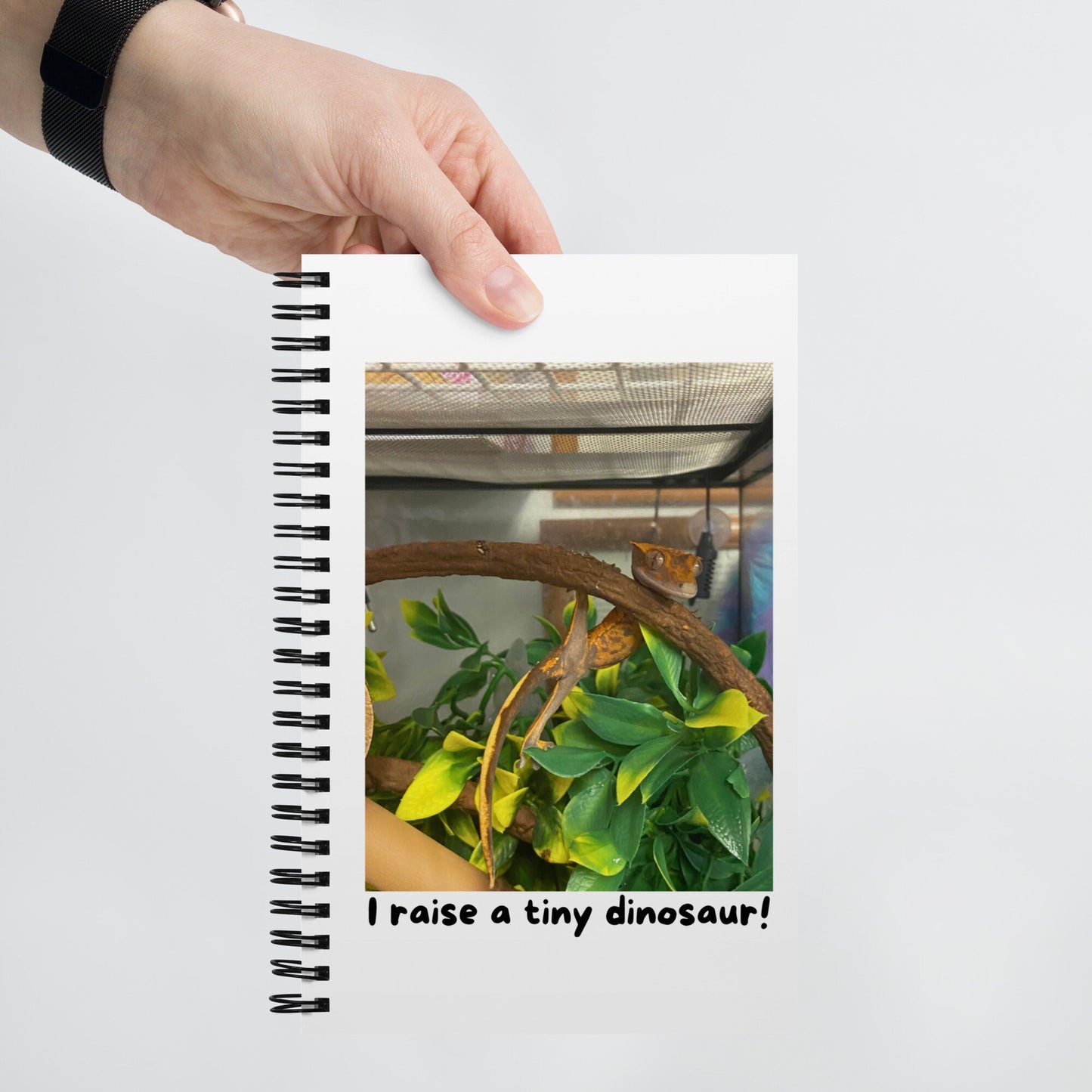 Spiral notebook, crested gecko notebook, crested gecko lover, crested gecko journal, crestie mom, crestie dad, crestie bestie, tiny dinosaur