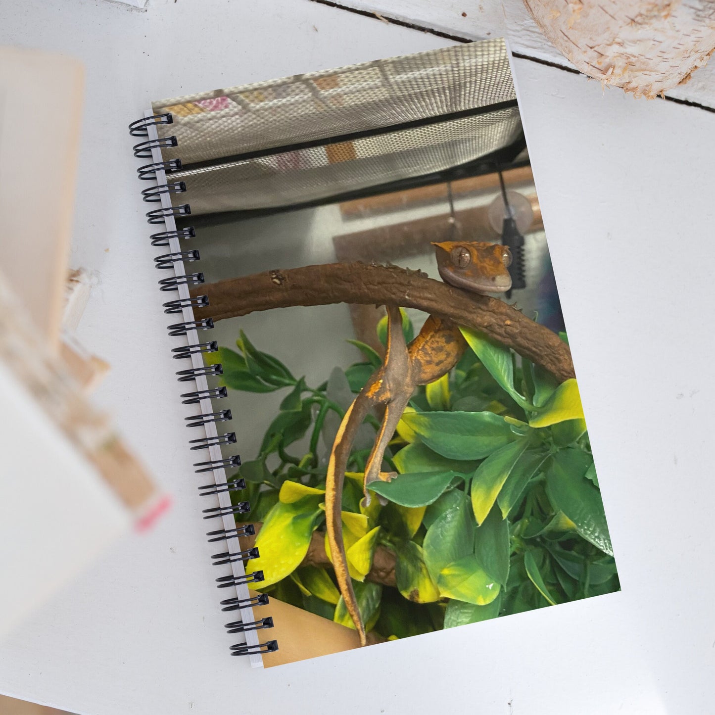 Spiral notebook, crested gecko notebook, crested gecko lover, crested gecko journal, crestie mom, crestie dad, tiny dinosaur, crestie bestie