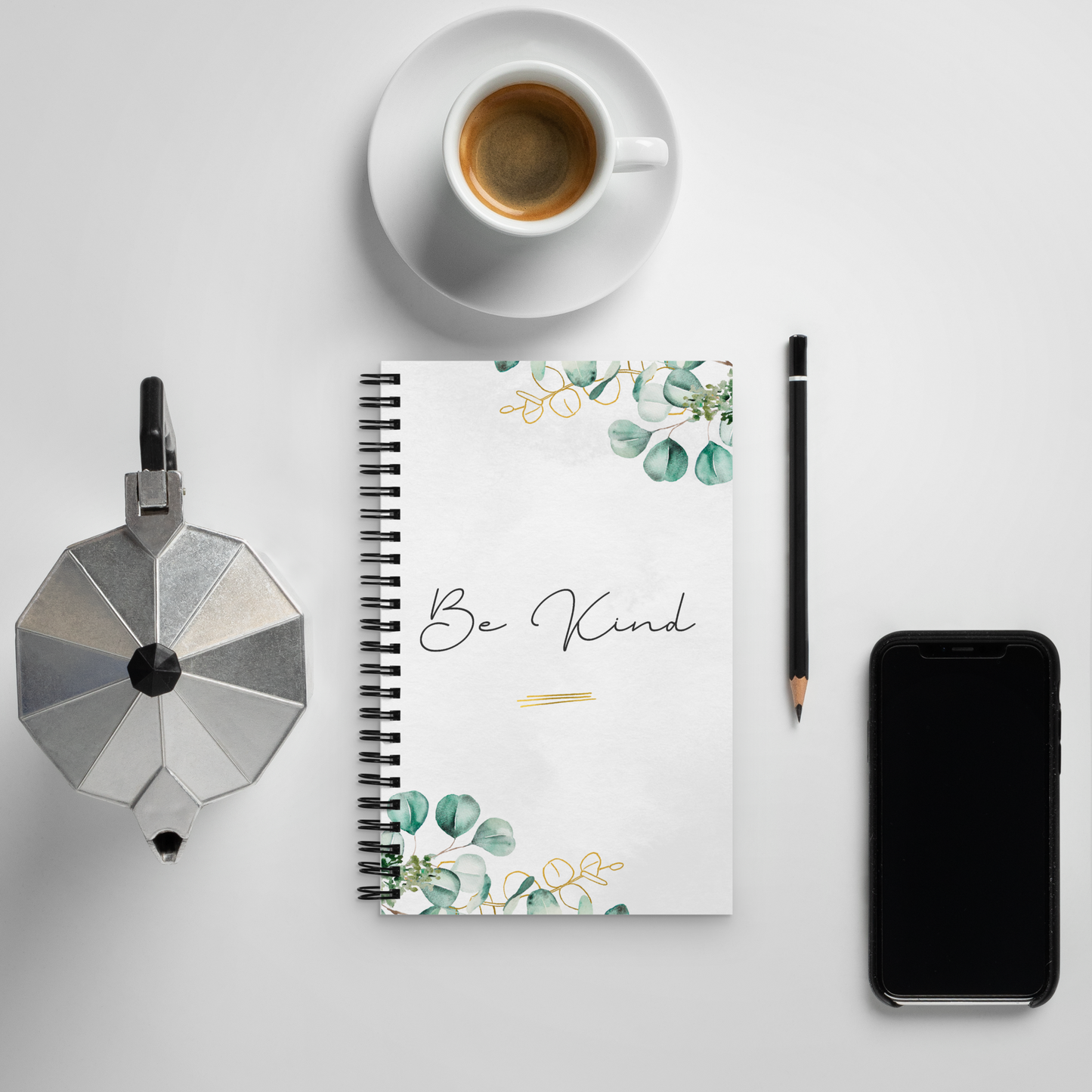 "Be Kind" Spiral Notebook with Dotted Pages - Your Companion for Self-Care and Kindness