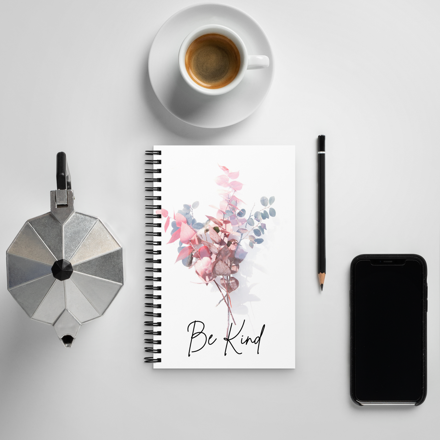 "Be Kind" Spiral Notebook with Dotted Pages - Your Companion for Self-Care and Kindness