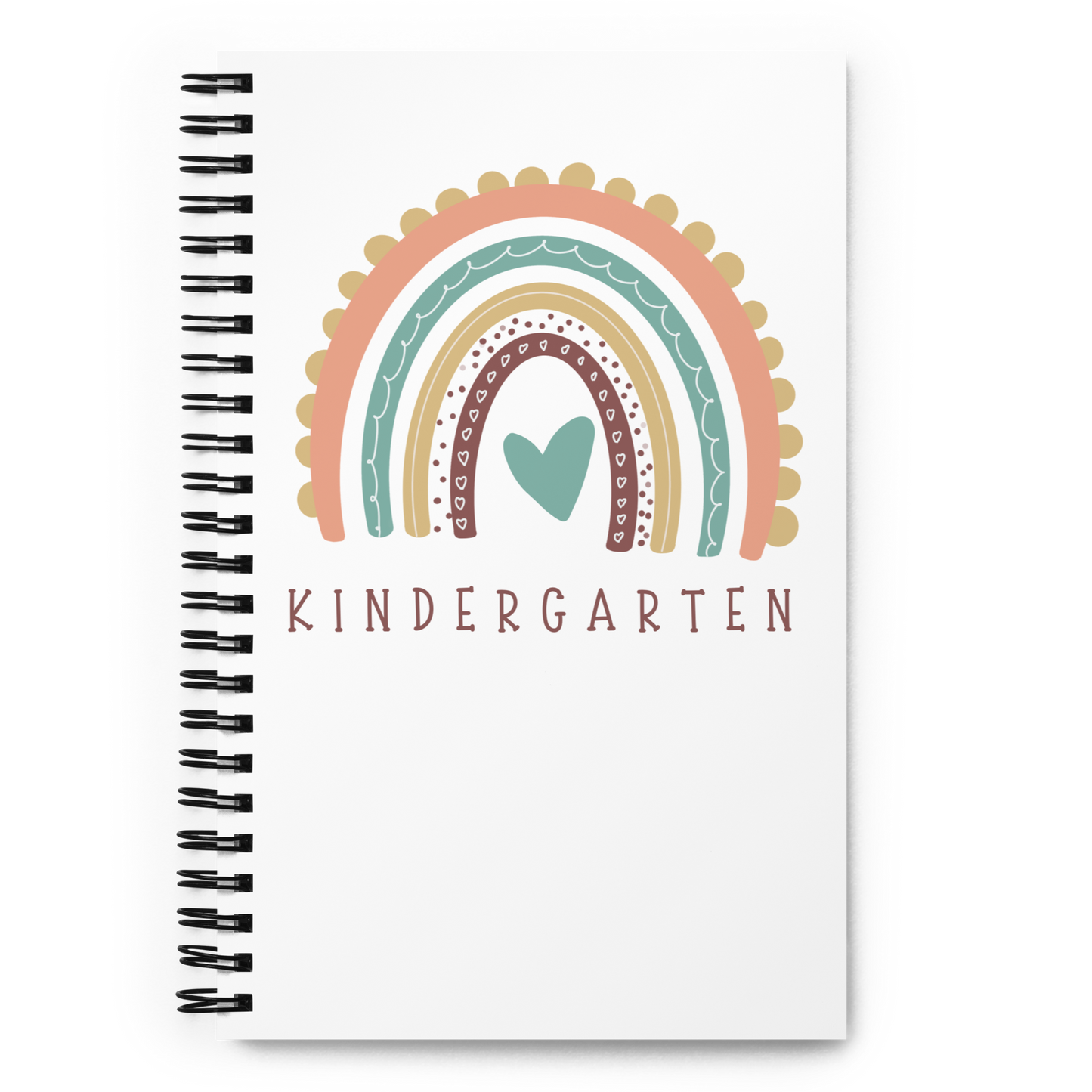 Cuaderno para maestra de jardín de infantes con páginas punteadas y encuadernación en espiral