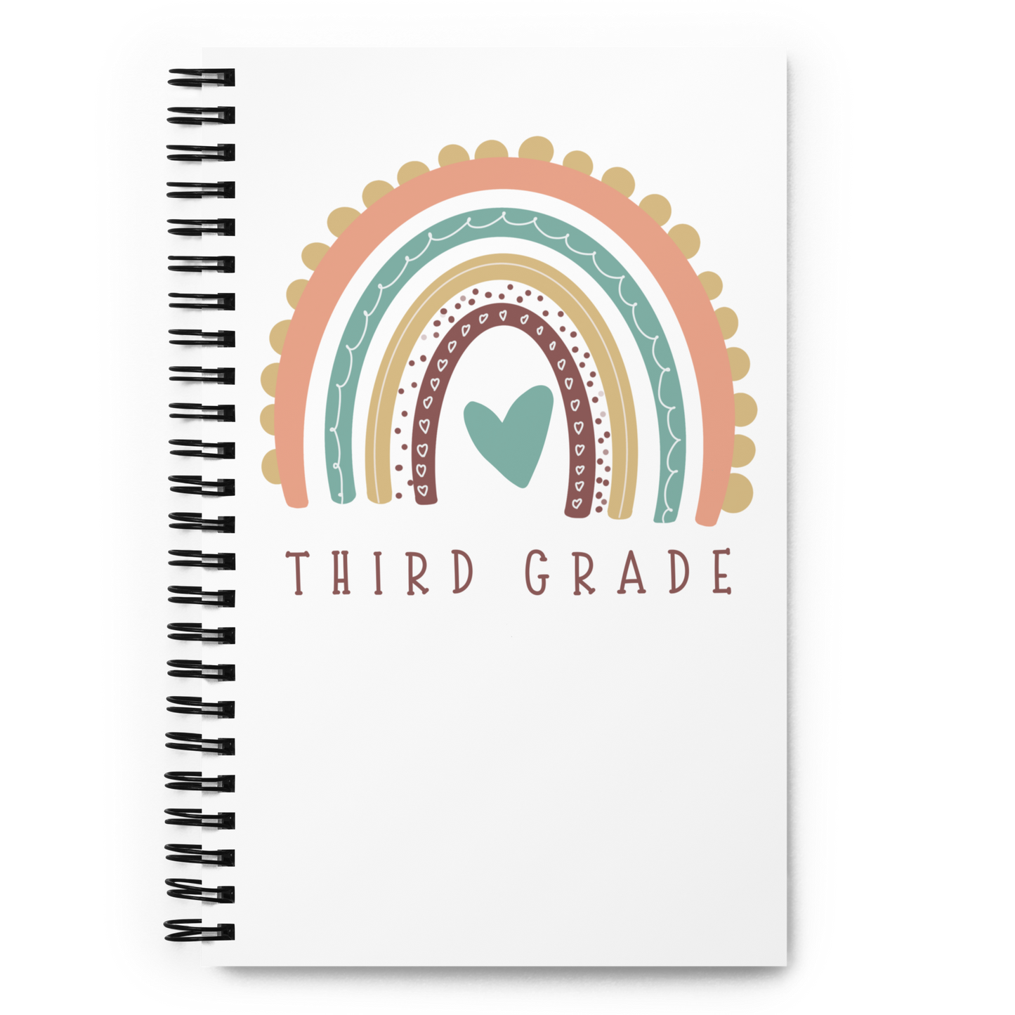 Third Grade Teacher Notebook with Dotted Pages and Spiral Binding