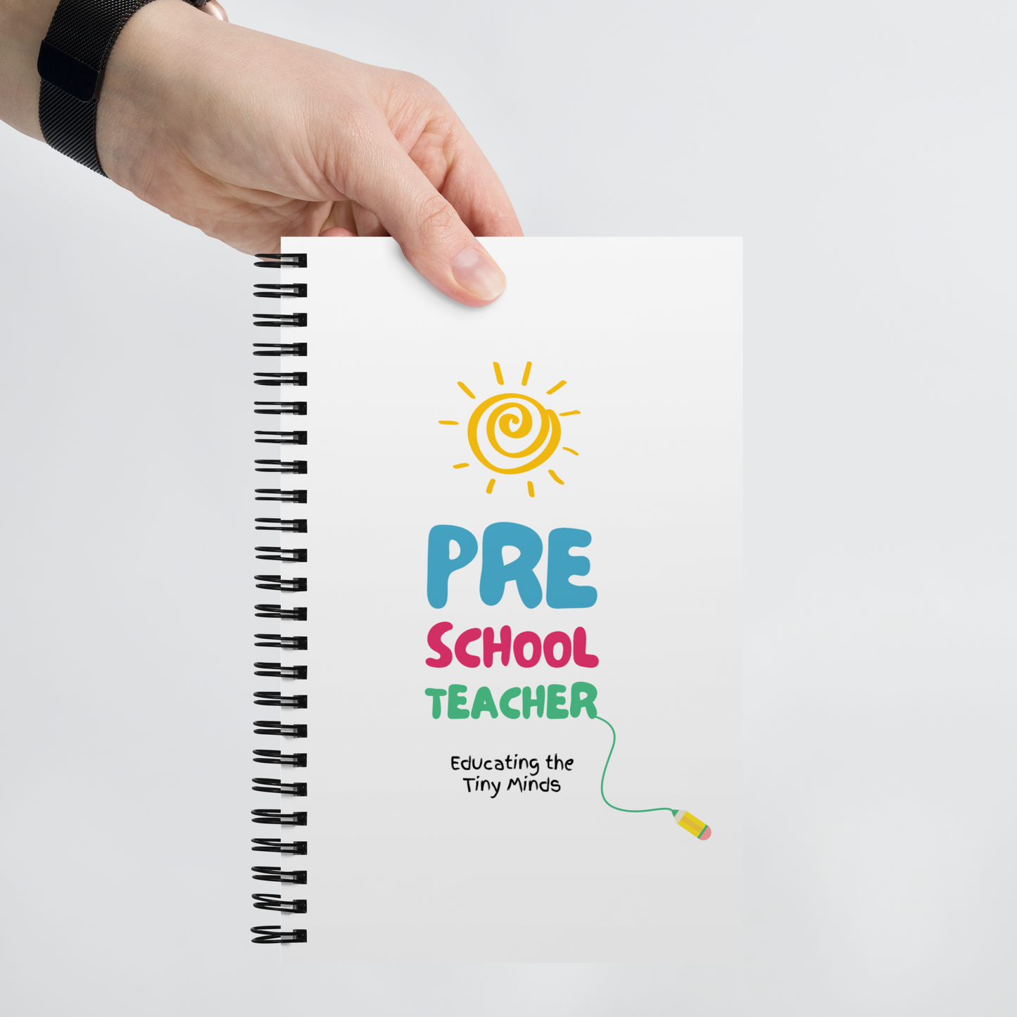 Cuaderno para profesores de preescolar con páginas punteadas y encuadernación en espiral