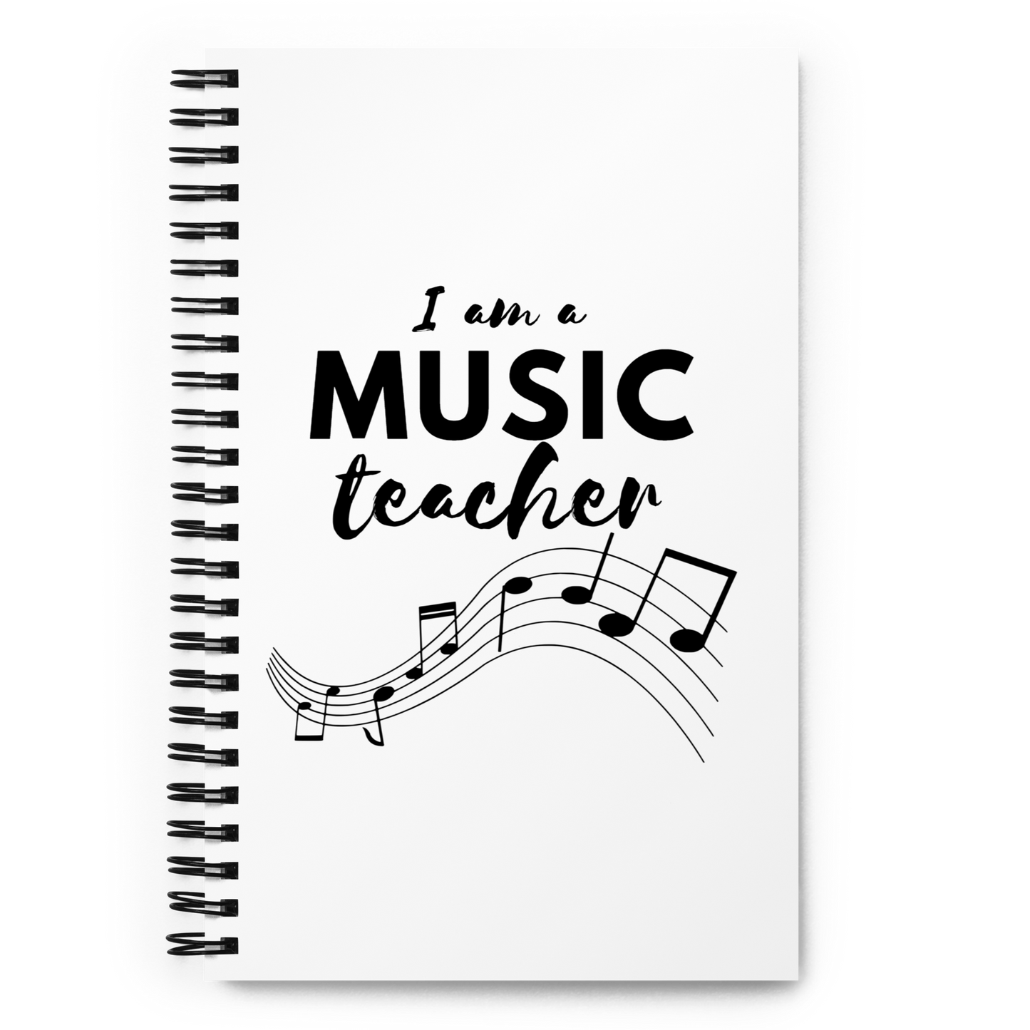 Cuaderno para profesores de música con páginas punteadas y encuadernación en espiral