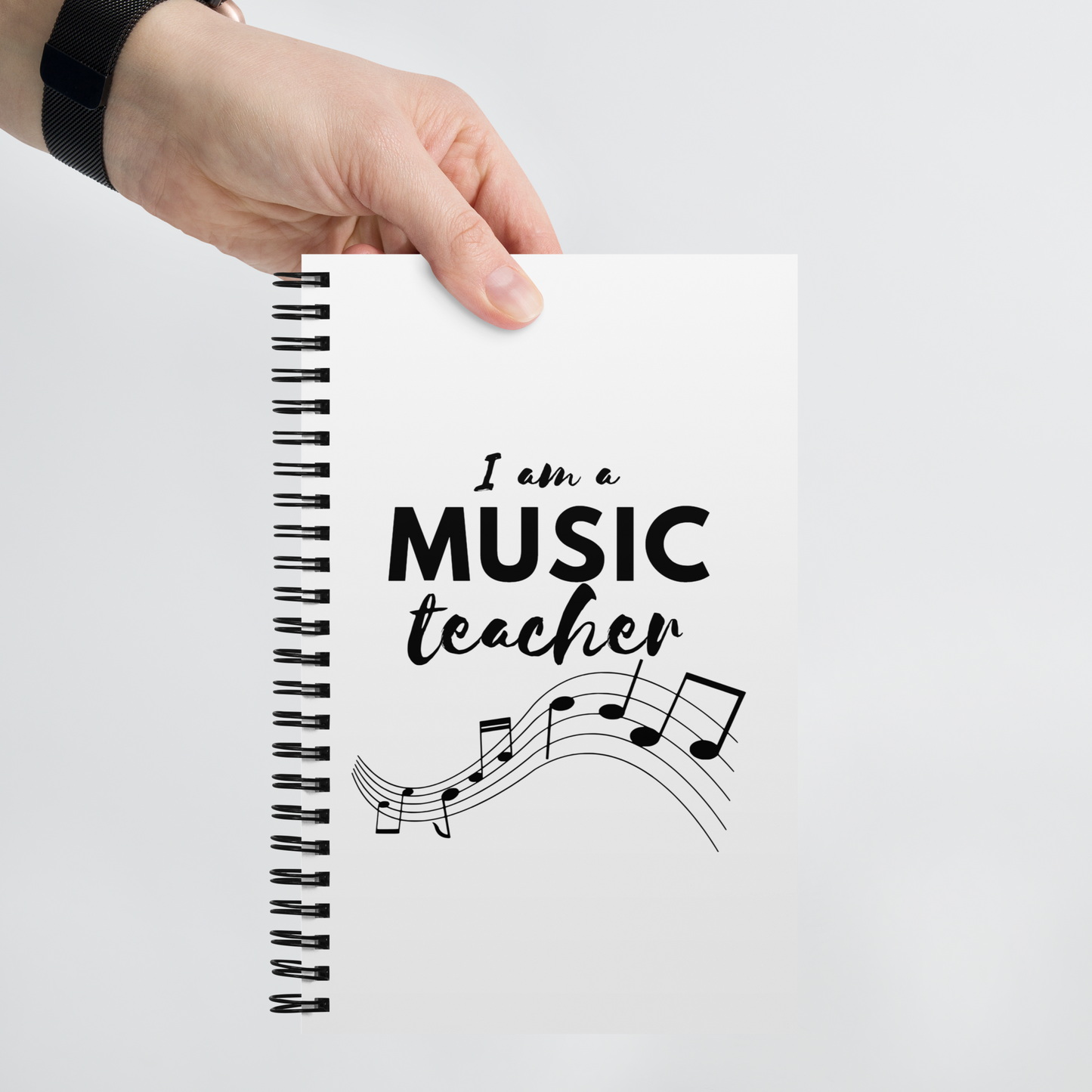 Cuaderno para profesores de música con páginas punteadas y encuadernación en espiral