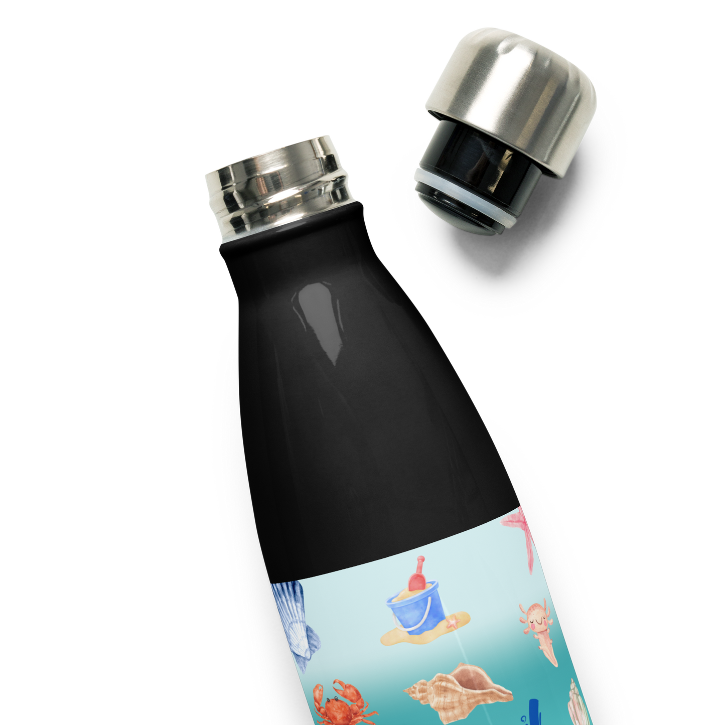 Beach Vibes Stainless steel water bottle, vacuum flask, hot or cold drinks, gift for him, gift for her, birthday gift