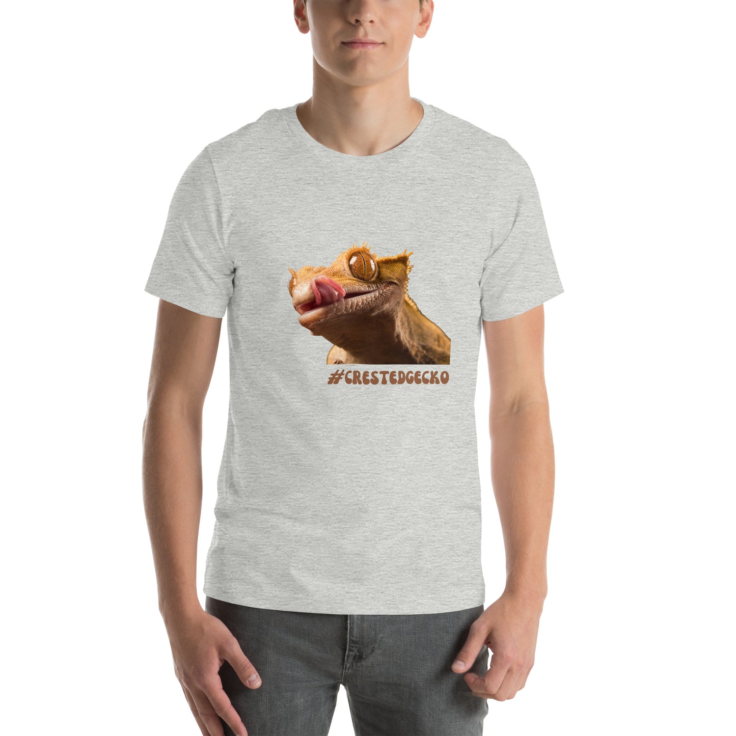 T-shirt unisexe, t-shirt gecko à crête, papa crestie, papa gecko à crête, maman crestie, maman gecko à crête, amant de gecko, amoureux des reptiles, crestie