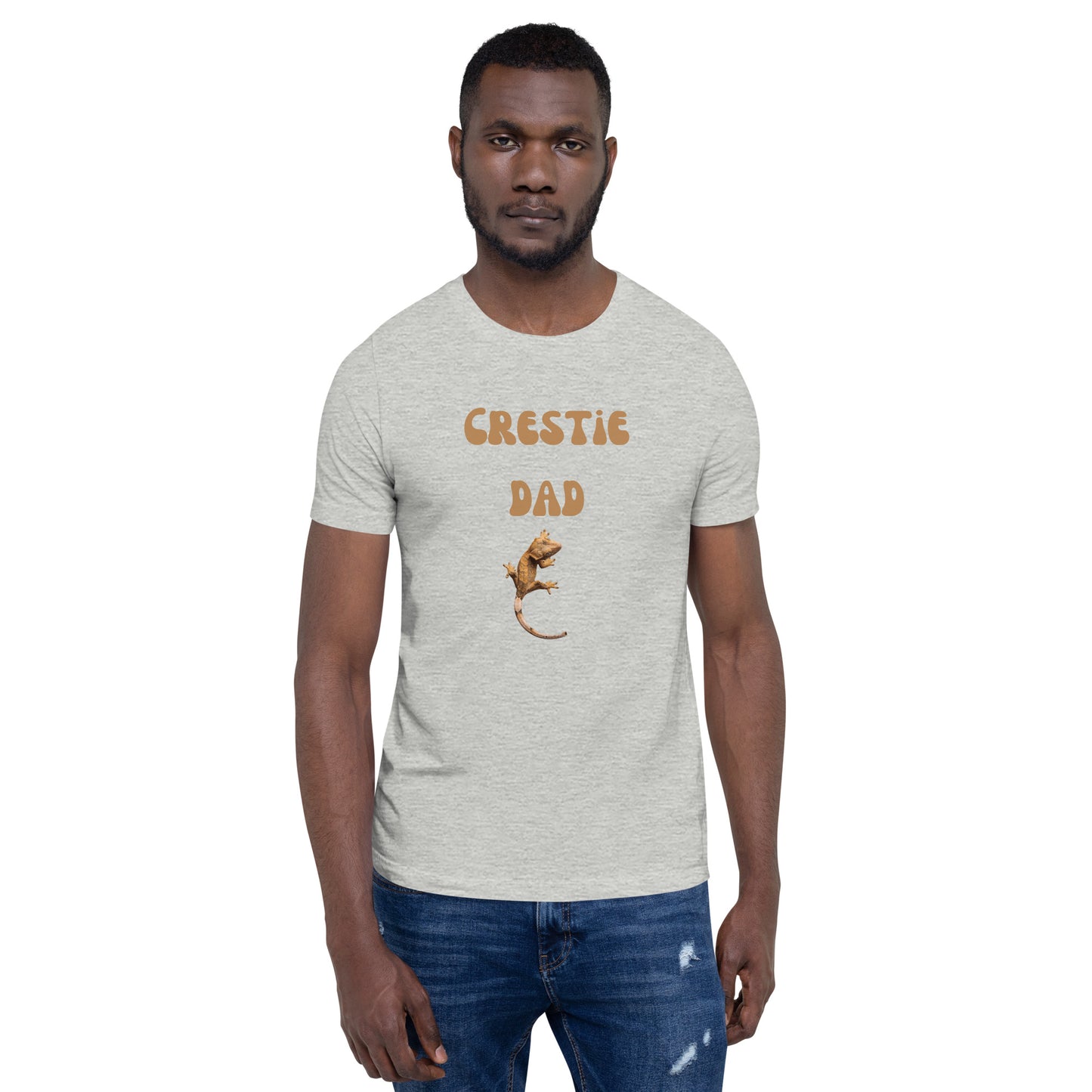 T-shirt unisexe, t-shirt gecko à crête, papa crestie, papa gecko à crête, amoureux du gecko, amoureux des reptiles, gecko à crête, amoureux des lézards, gecko