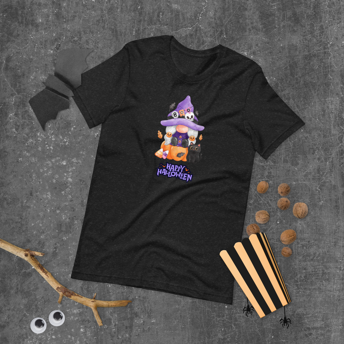 Halloween Unisex t-shirt, spooky t-shirt, Halloween gift, gift for her, gift for him, Halloween shirt, Halloween designs, Halloween gnome