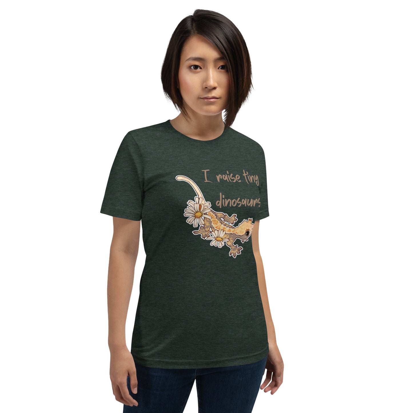 T-shirt unisexe, t-shirt gecko à crête, papa crestie, papa gecko à crête, amoureux du gecko, amoureux des reptiles, gecko à crête, amoureux des lézards, gecko