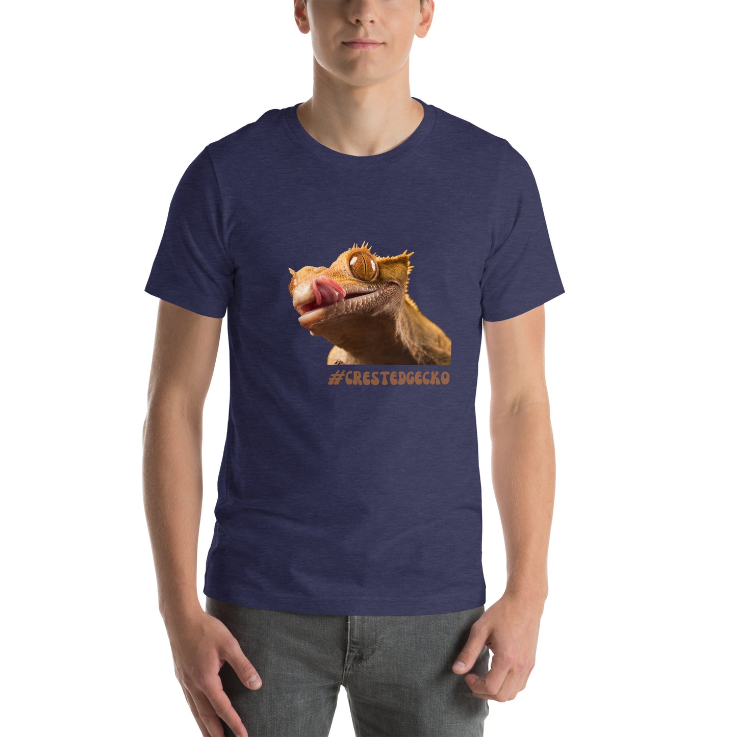 T-shirt unisexe, t-shirt gecko à crête, papa crestie, papa gecko à crête, maman crestie, maman gecko à crête, amant de gecko, amoureux des reptiles, crestie