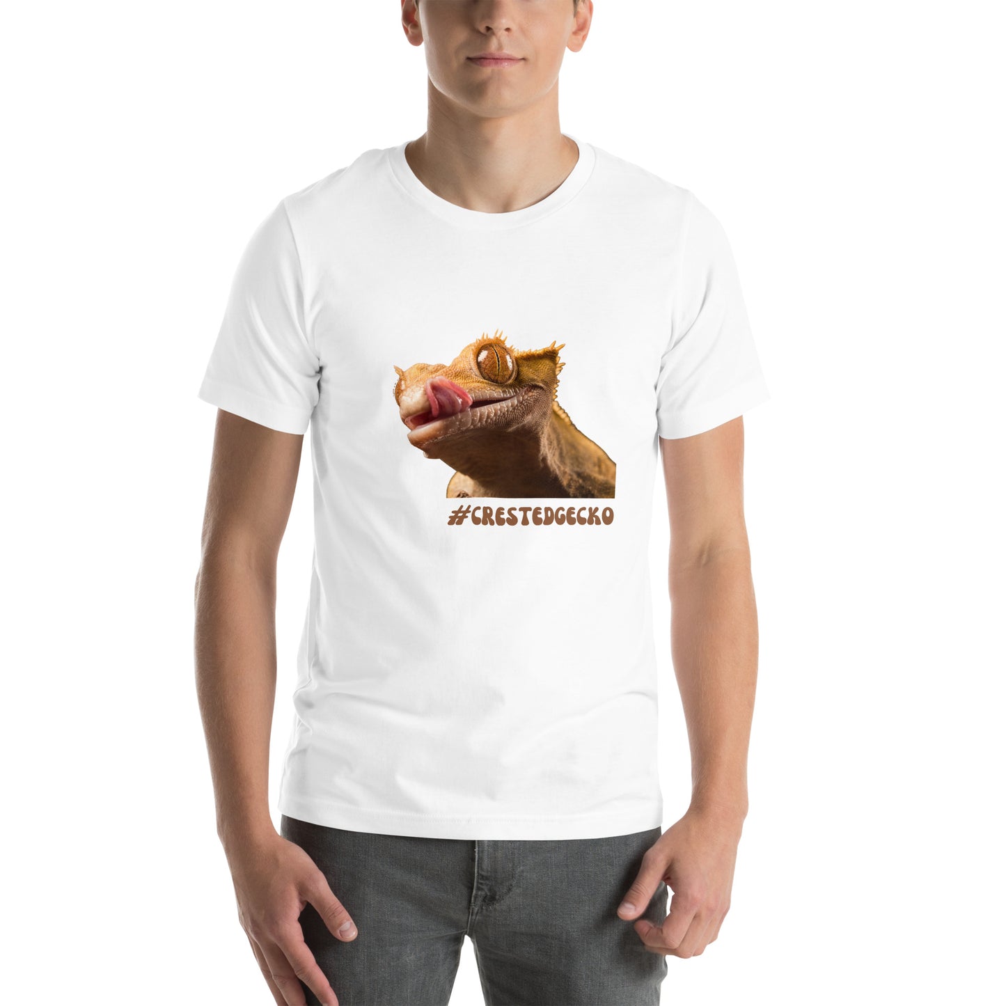 T-shirt unisexe, t-shirt gecko à crête, papa crestie, papa gecko à crête, maman crestie, maman gecko à crête, amant de gecko, amoureux des reptiles, crestie