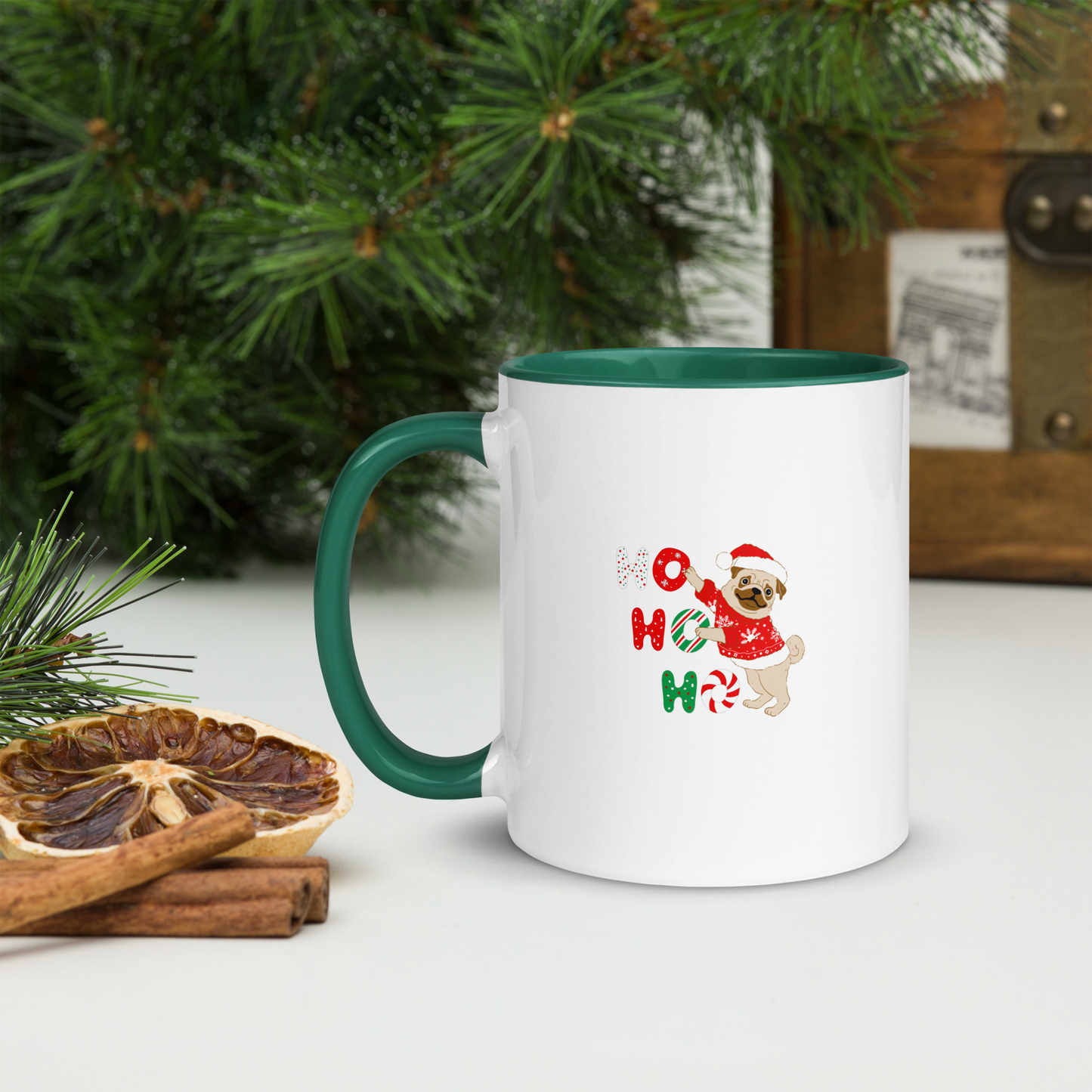 Christmas Mug with Color Inside, teacher gift, Christmas coffee mug, Christmas hot chocolate mug, Christmas soup mug, coffee, hot chocolate, festive season, festive mug, holiday mug