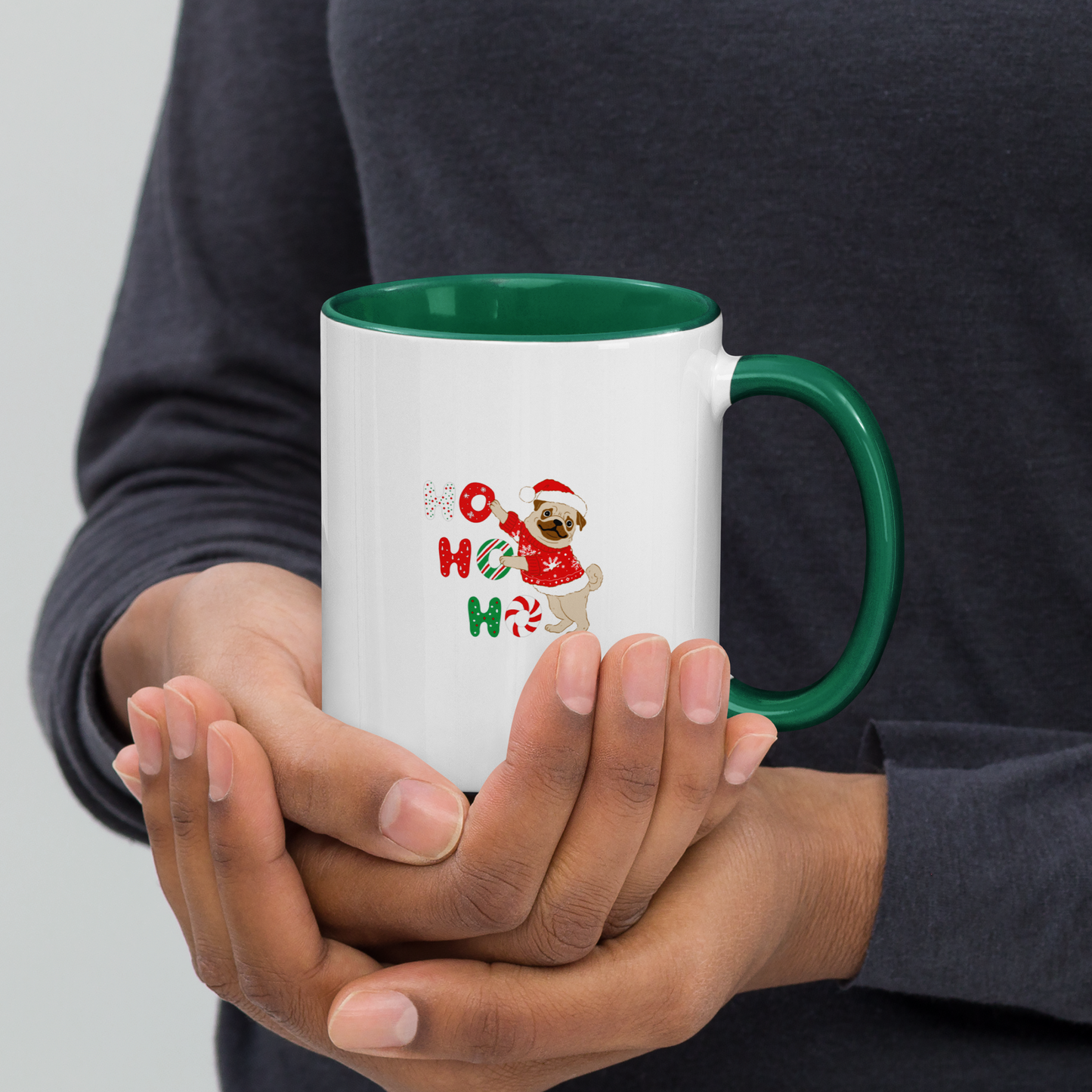 Christmas Mug with Color Inside, teacher gift, Christmas coffee mug, Christmas hot chocolate mug, Christmas soup mug, coffee, hot chocolate, festive season, festive mug, holiday mug