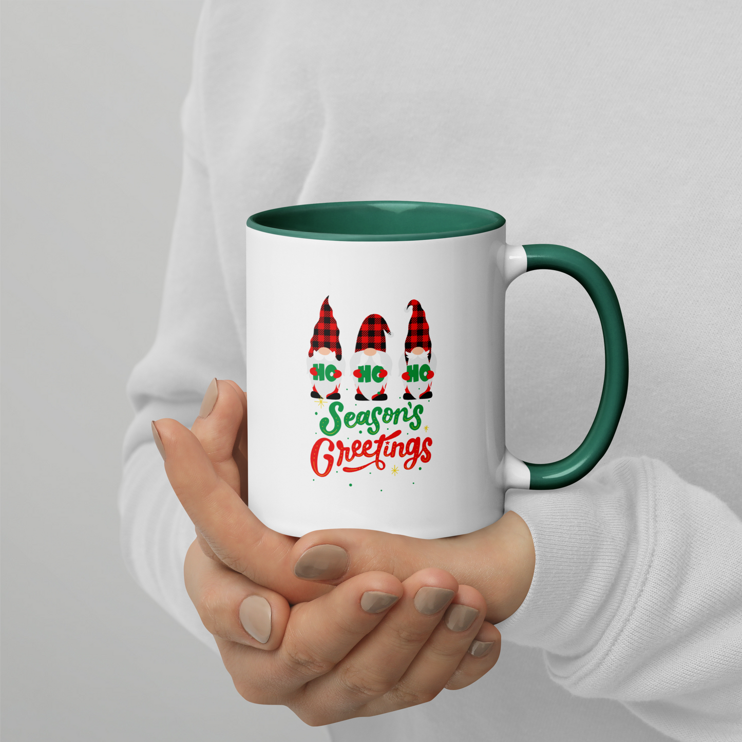 Christmas Mug with Color Inside, teacher gift, Christmas coffee mug, Christmas hot chocolate mug, Christmas soup mug, coffee, hot chocolate, festive season, festive mug, holiday mug