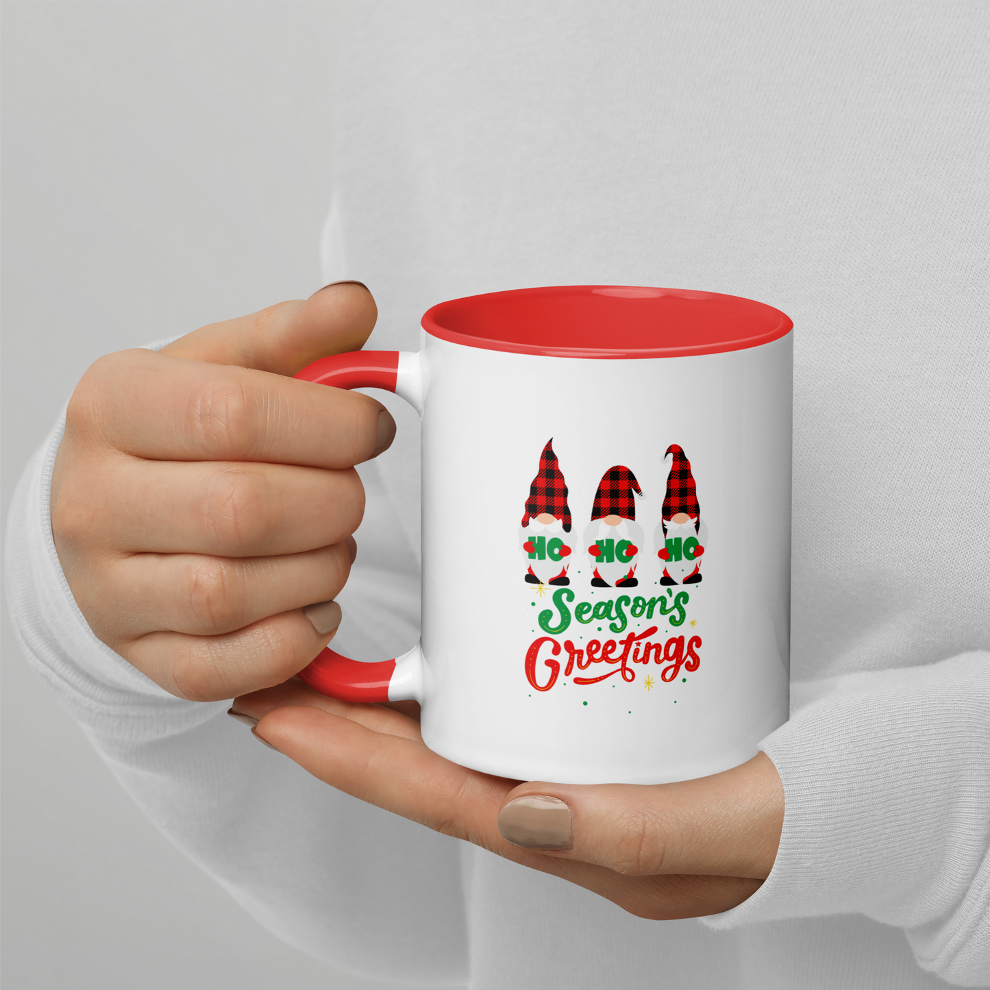 Christmas Mug with Color Inside, teacher gift, Christmas coffee mug, Christmas hot chocolate mug, Christmas soup mug, coffee, hot chocolate, festive season, festive mug, holiday mug