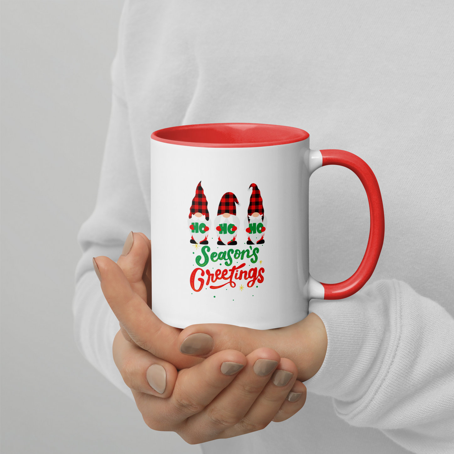 Christmas Mug with Color Inside, teacher gift, Christmas coffee mug, Christmas hot chocolate mug, Christmas soup mug, coffee, hot chocolate, festive season, festive mug, holiday mug