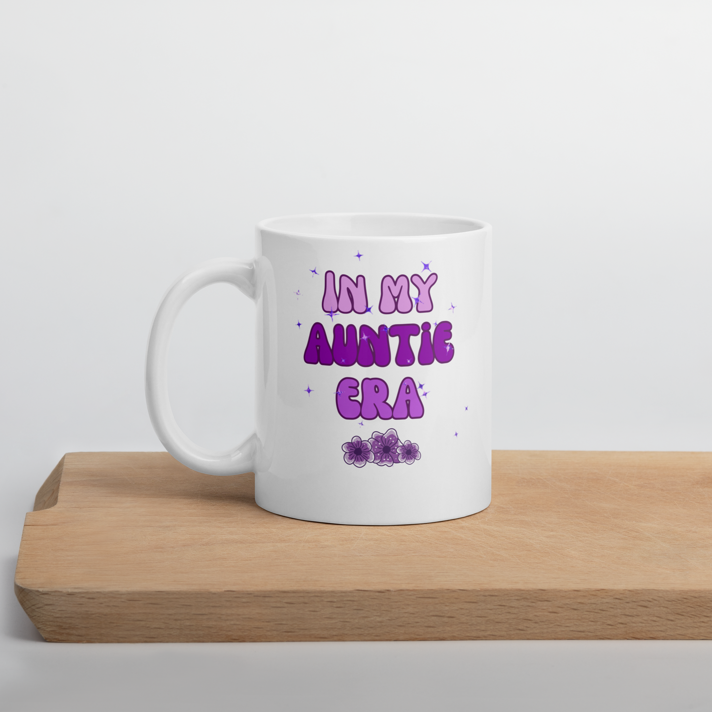 In My Auntie Era white glossy mug, gift for her, birthday gift, auntie gift, aunt gift, gift for aunt, cute mug for aunt