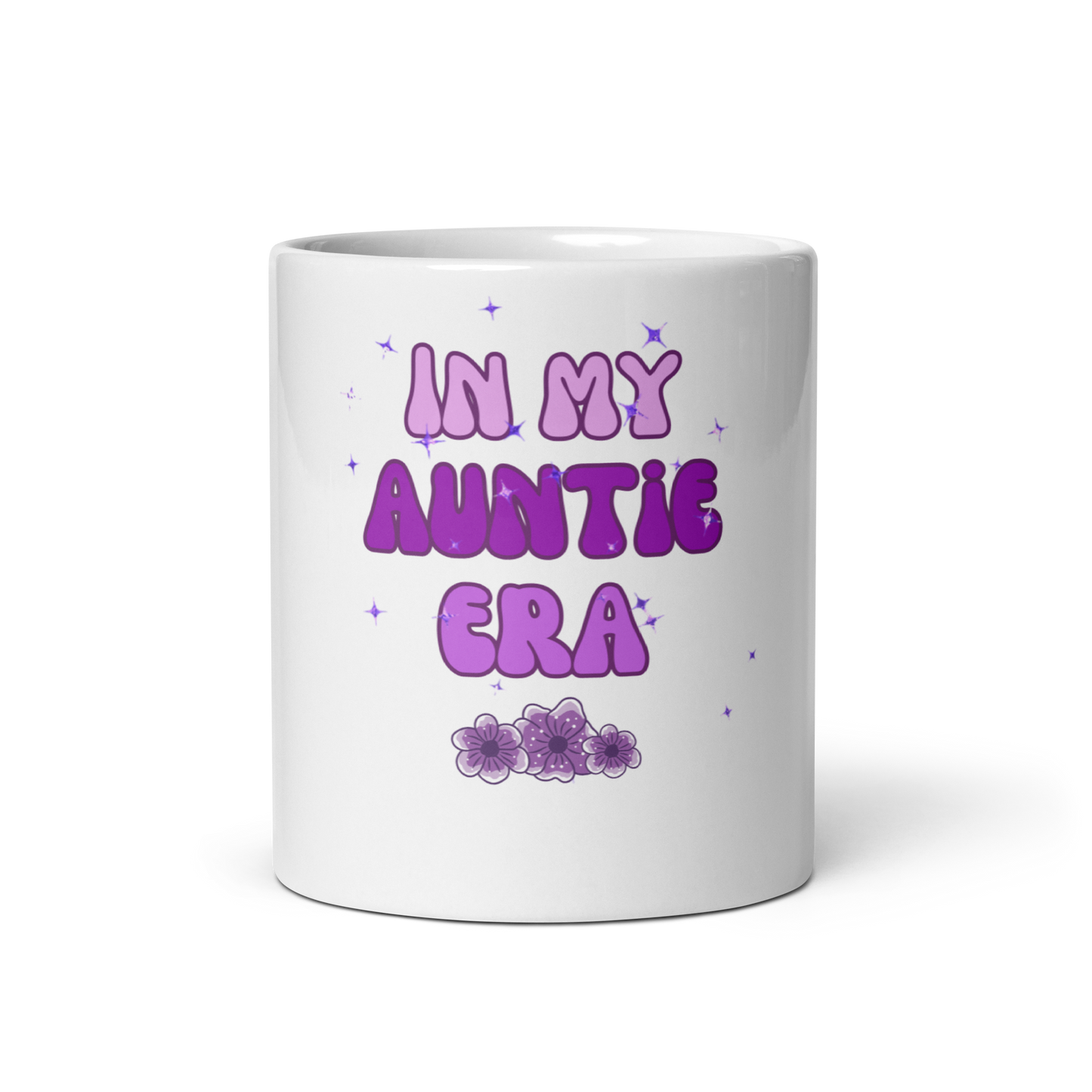 In My Auntie Era white glossy mug, gift for her, birthday gift, auntie gift, aunt gift, gift for aunt, cute mug for aunt