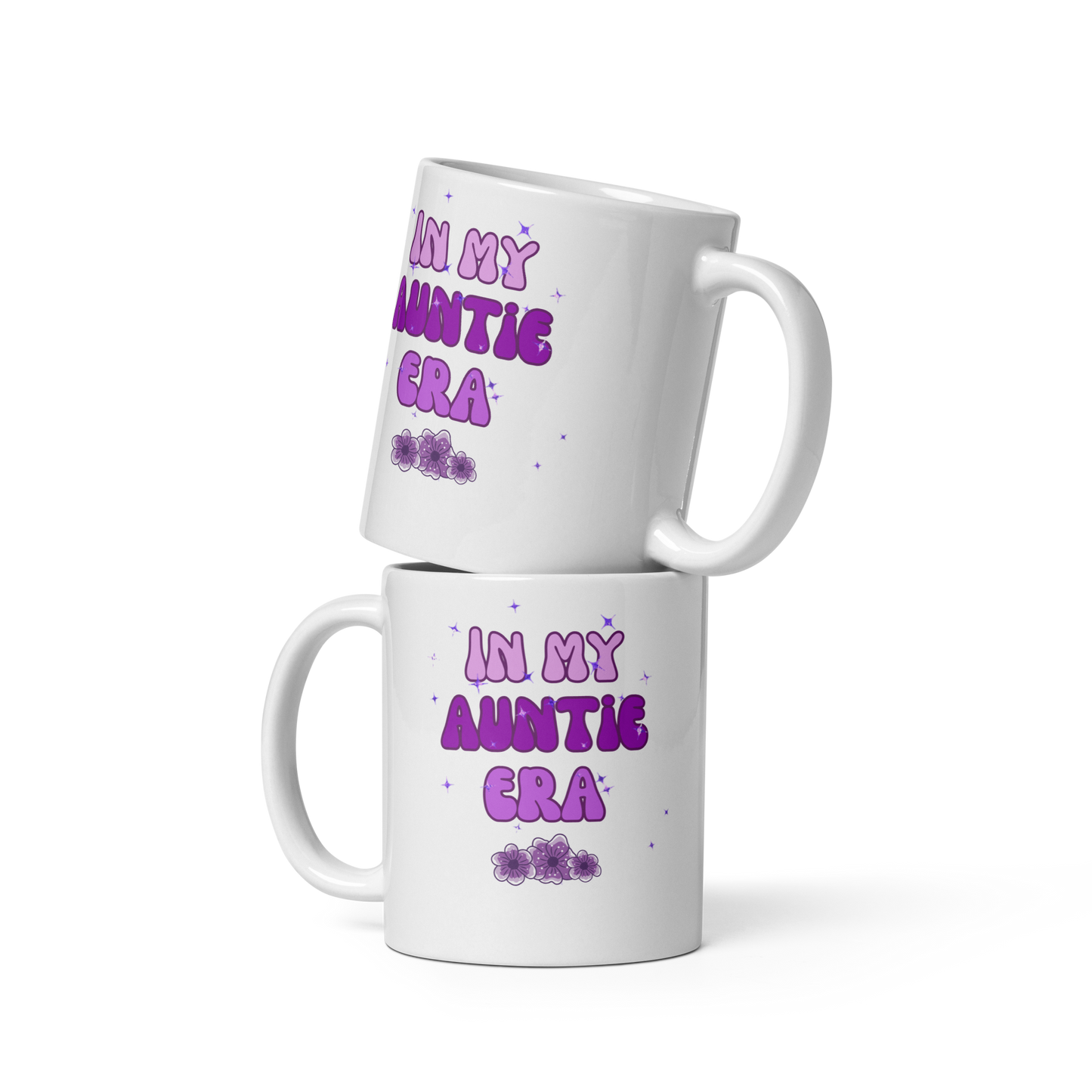 In My Auntie Era white glossy mug, gift for her, birthday gift, auntie gift, aunt gift, gift for aunt, cute mug for aunt