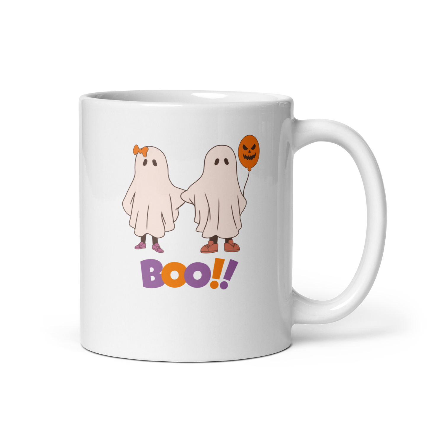 Halloween White glossy mug, Halloween coffee mug, Halloween hot chocolate mug, Halloween soup mug, coffee, hot chocolate, spooky season, spooky mug, glossy mug