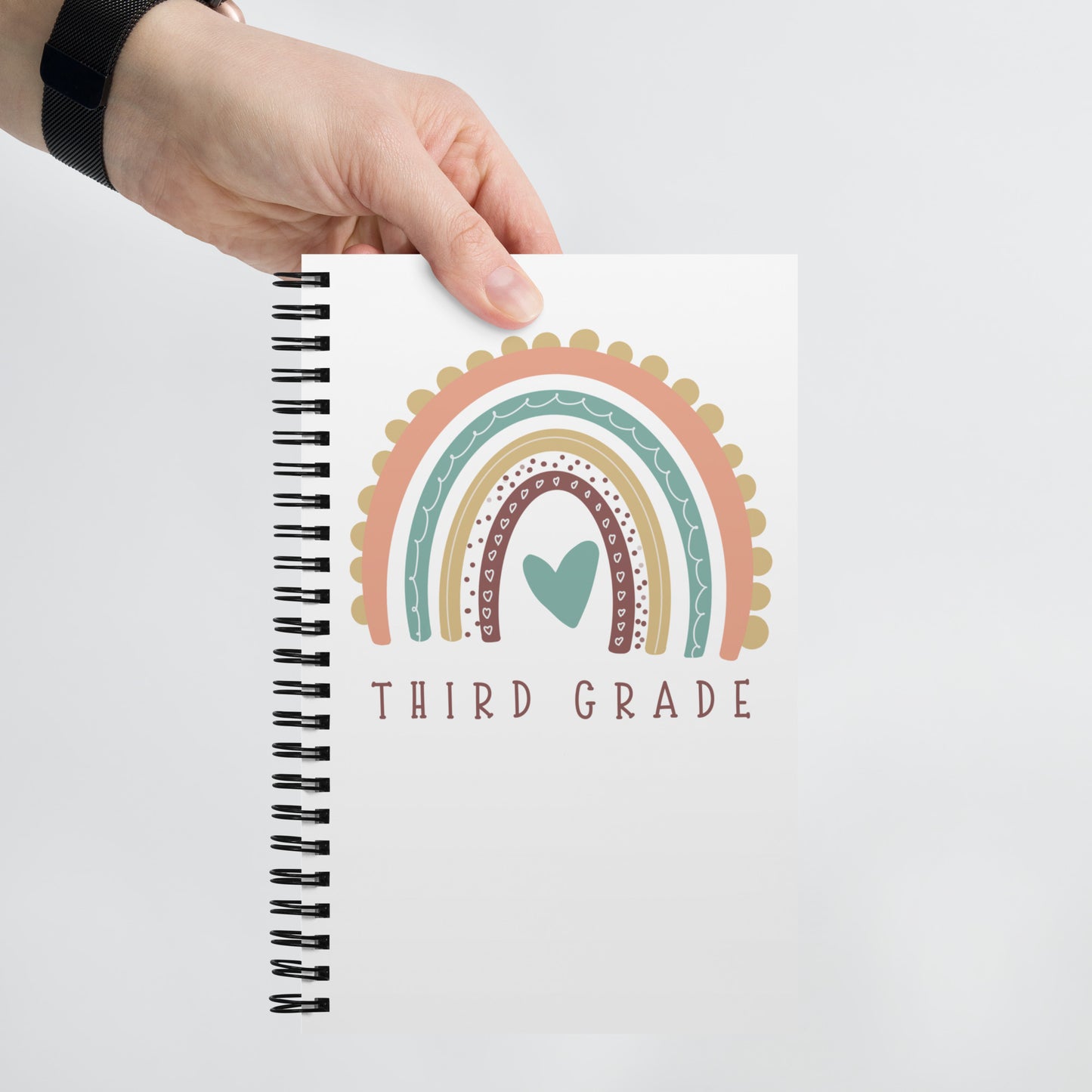 Third Grade Teacher Notebook with Dotted Pages and Spiral Binding